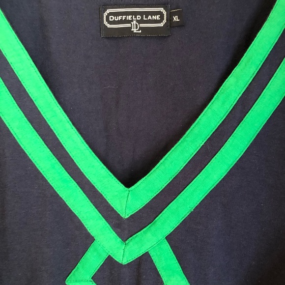 Duffield Lane Navy and Green dress, size XL - Picture 3 of 3